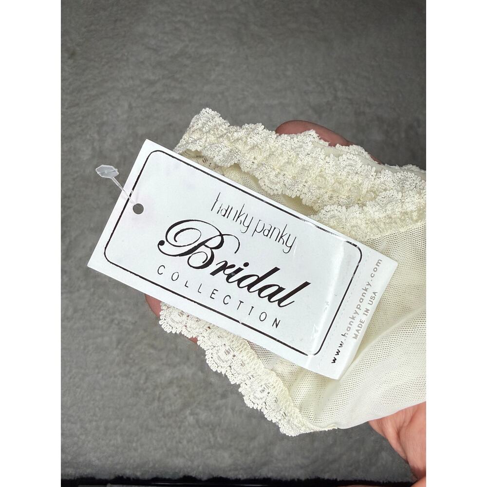 NWT Hanky Panky Bridal Collection Brazilian Bikini Panty Small Ivory - Picture 4 of 4